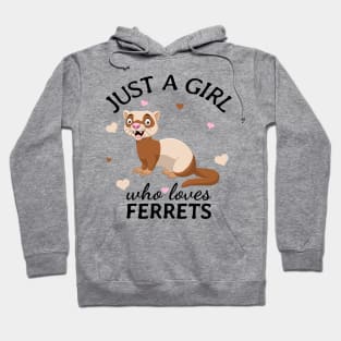 Just a Girl Who Loves ferrets Gift Hoodie